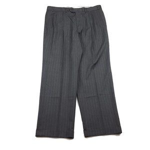 Lauren Ralph Lauren Men's Total Comfort Wool Dress Pants, Size 36 Pinstripe Gray